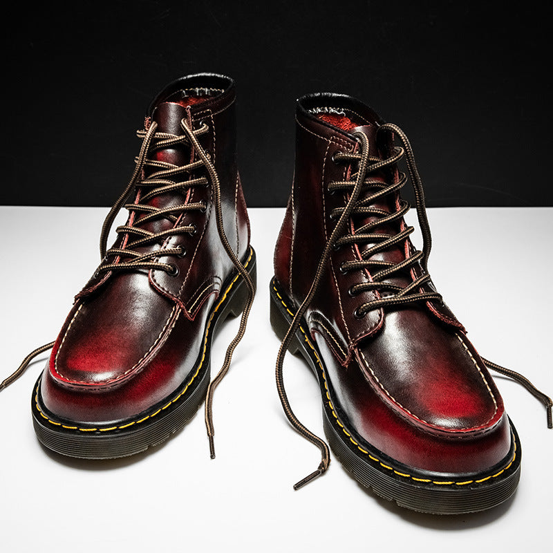 Men's High-Top Leather Work Boots