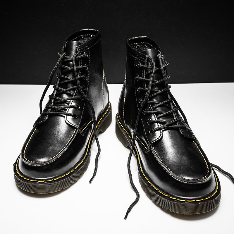 Men's High-Top Leather Work Boots