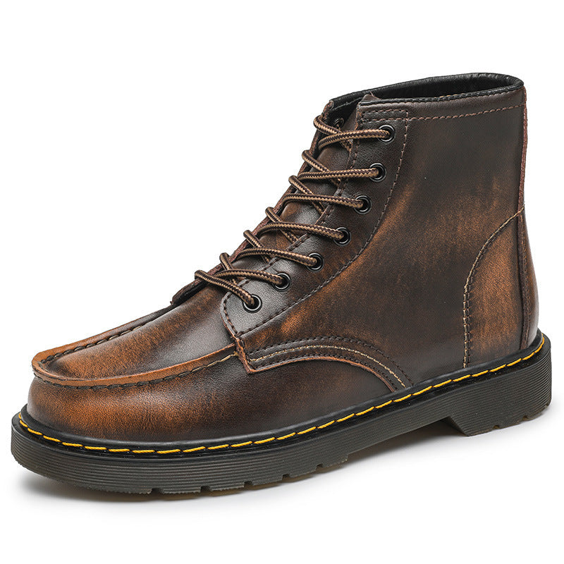 Men's High-Top Leather Work Boots