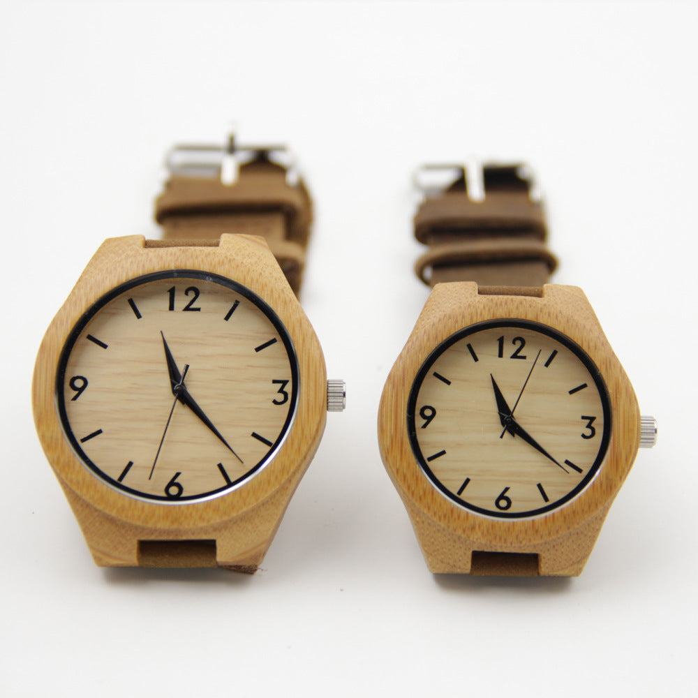 Bamboo Wood Couple Watches